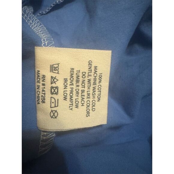 Simply Southern Women's Standard L Blue Tiered Color Block Knee Length Dress - Picture 10 of 13